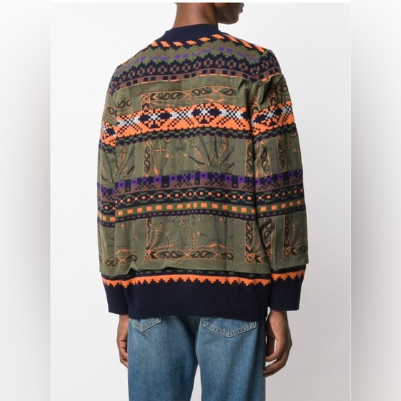 SACAI X DR. WOO BANDANA KNIT PULLOVER (Designer size 4) American (XL) - Picture 7 of 7